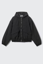 Black - Relaxed Nylon Bomber Jacker - 0