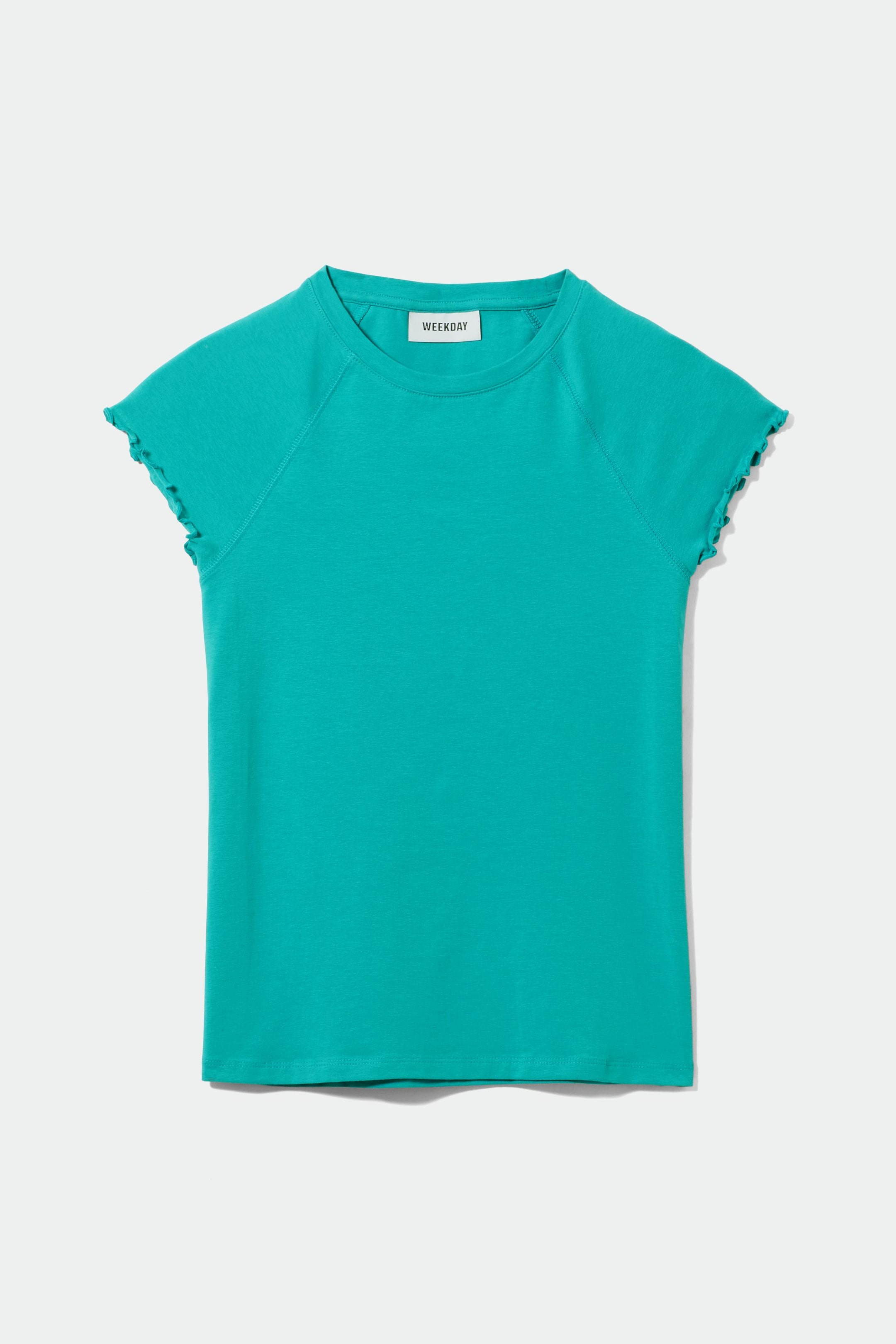 Teal - Vita Fitted Raglan T-Shirt - 0