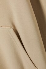 Beige - Oversized Midweight Hoodie - 1