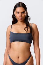 Dark Blue - Scoop Neck Bikini Top - 0