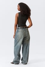 Black & Grey Stripes - Annie Striped Sleeveless Boat-Neck Top - 2