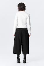 White - Gerafftes Zip-Top mit V-Ausschnitt - 3