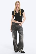 Dusky Black - Svart - Missy Løs Jeans Med Lavt Liv Og Rette Ben - 0