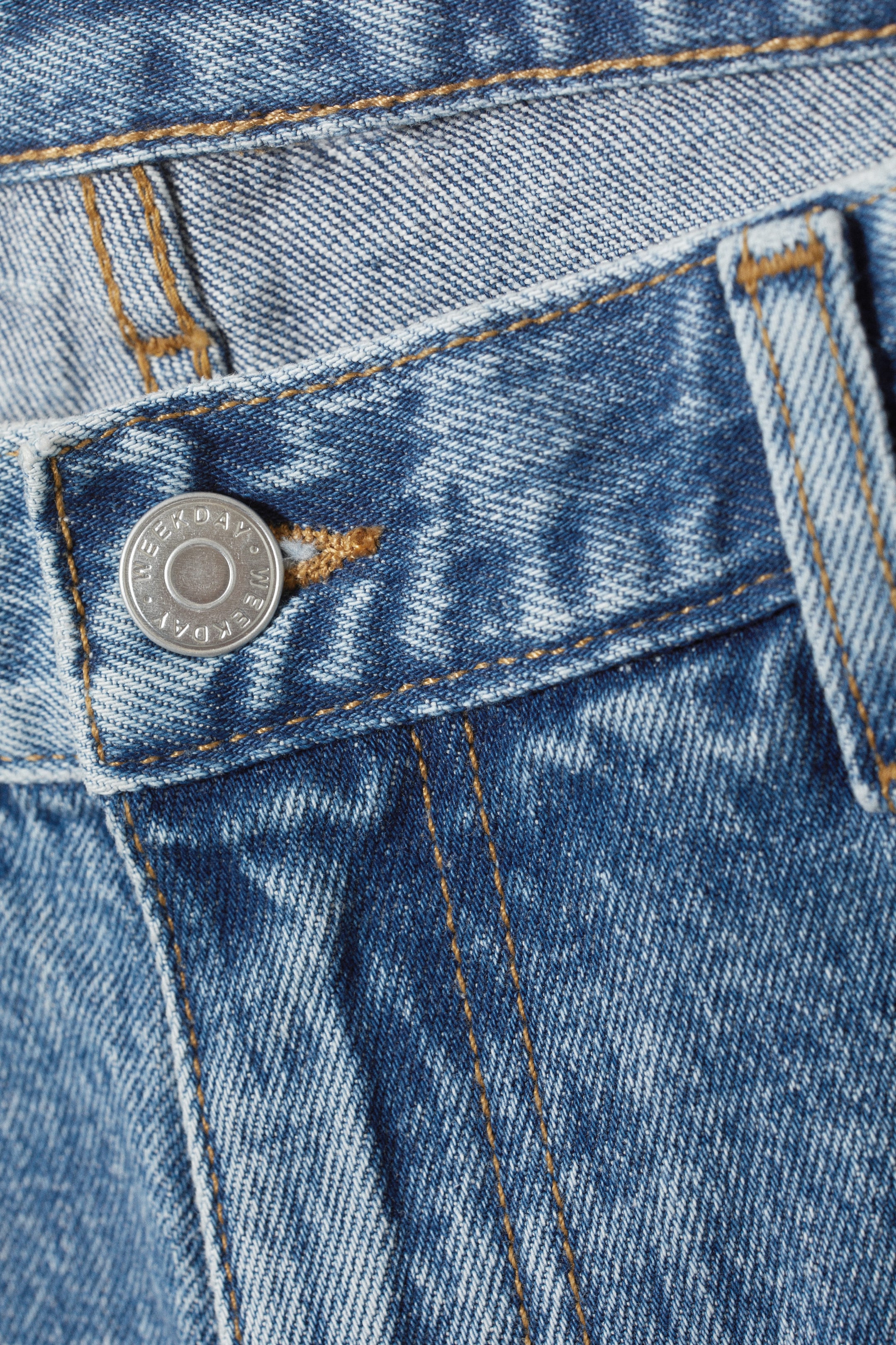 90s Blue - Mittelblau - Sunday Mid Waist Slim Tapered Jeans - 1