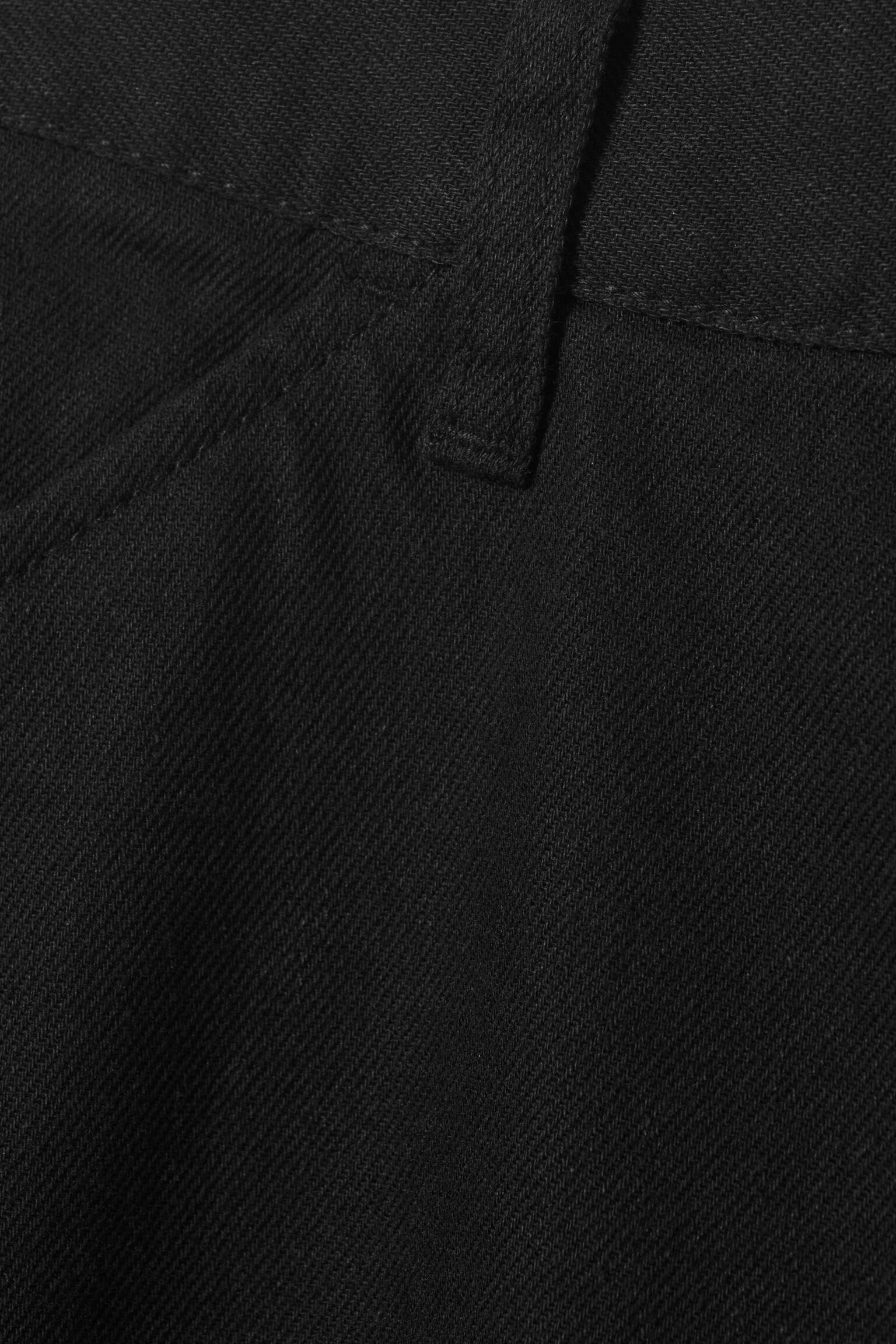 Astro Loose Baggy Leg Pantalon en lin mélangé - Noir/Écru - 2