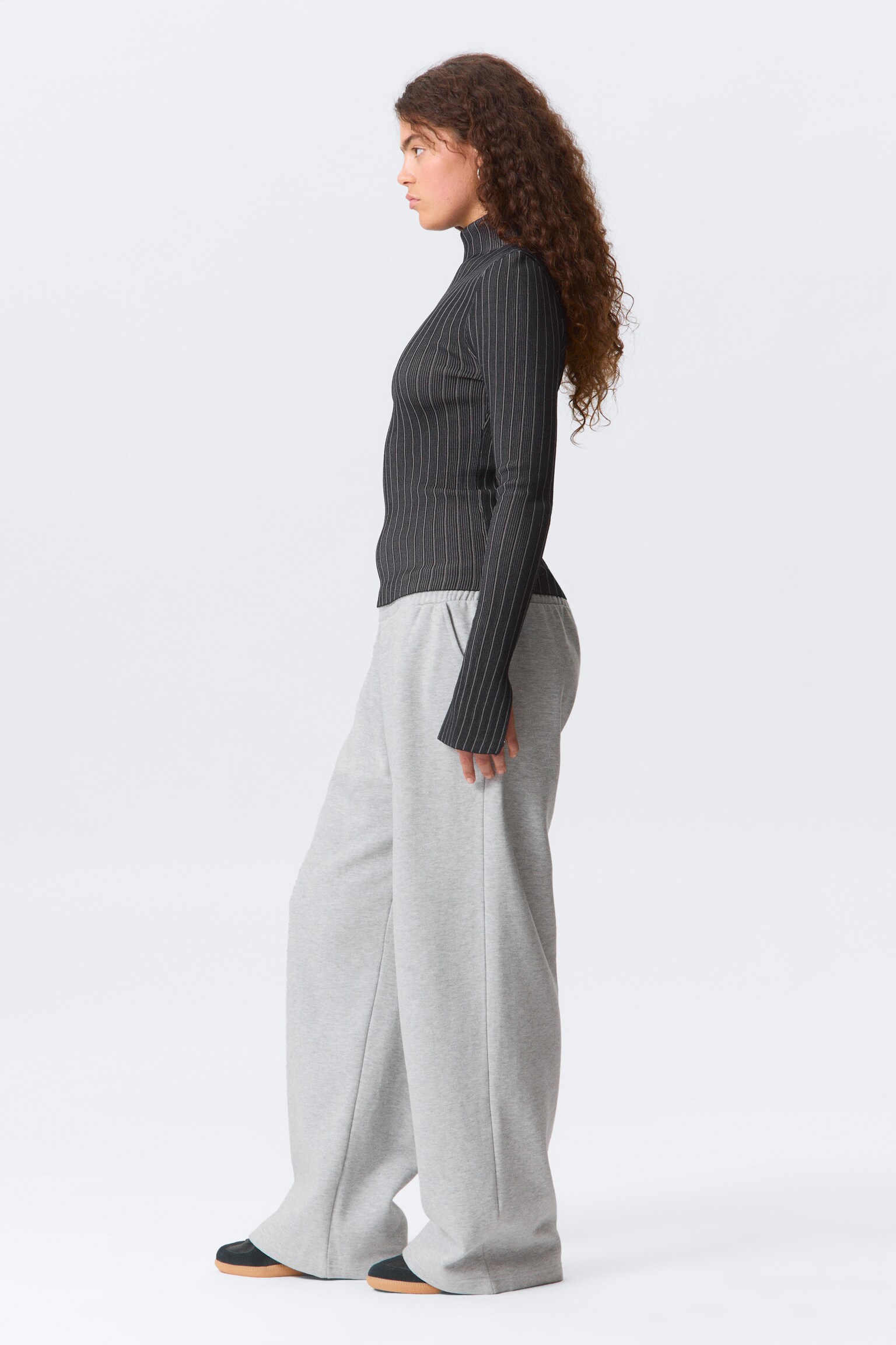 Loose Long Heavyweight Sweatpants - Grey Melange/Grey/Dark Green/Dark Brown/Black - 5
