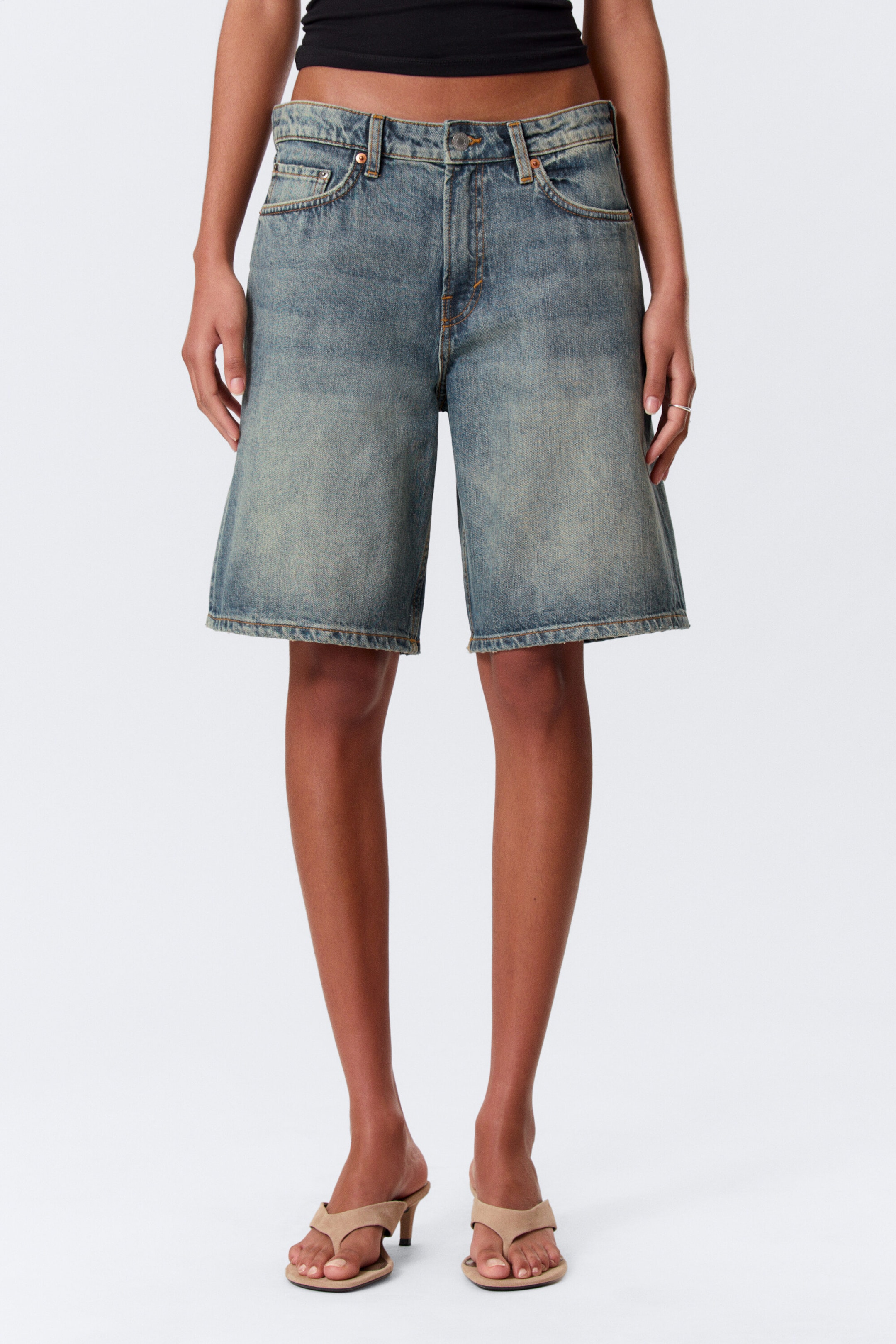 Arizona Blue - Medium Blue - Monterey Low Rise Denim Shorts - 2