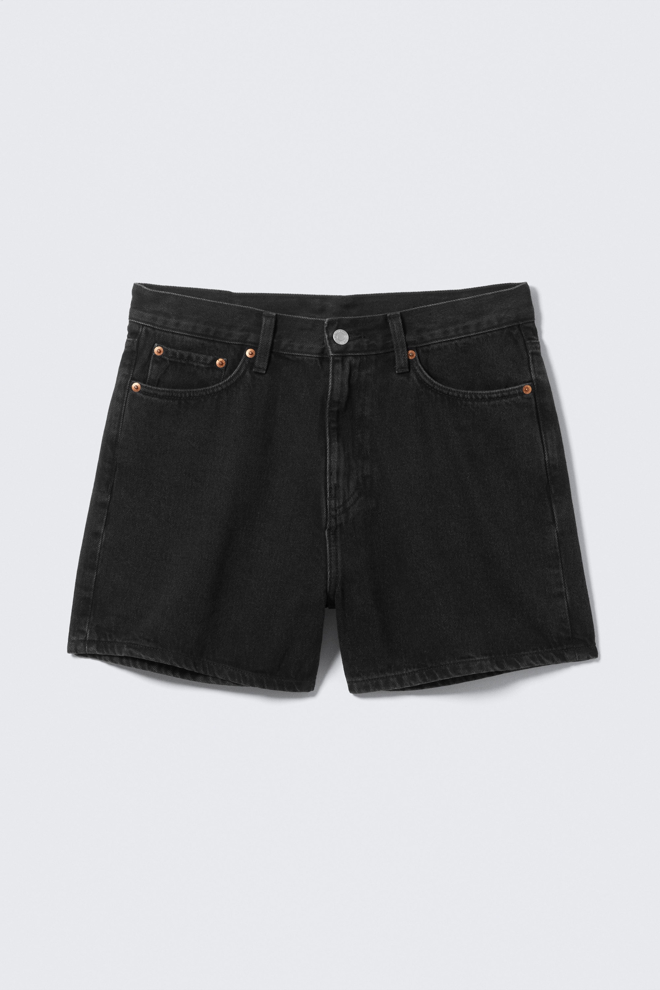 Tuned Black – svart - Eris Short Loose Fit Denim Shorts - 1