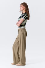 Pinstriped Mole - Low Rise Suiting Trousers - 2