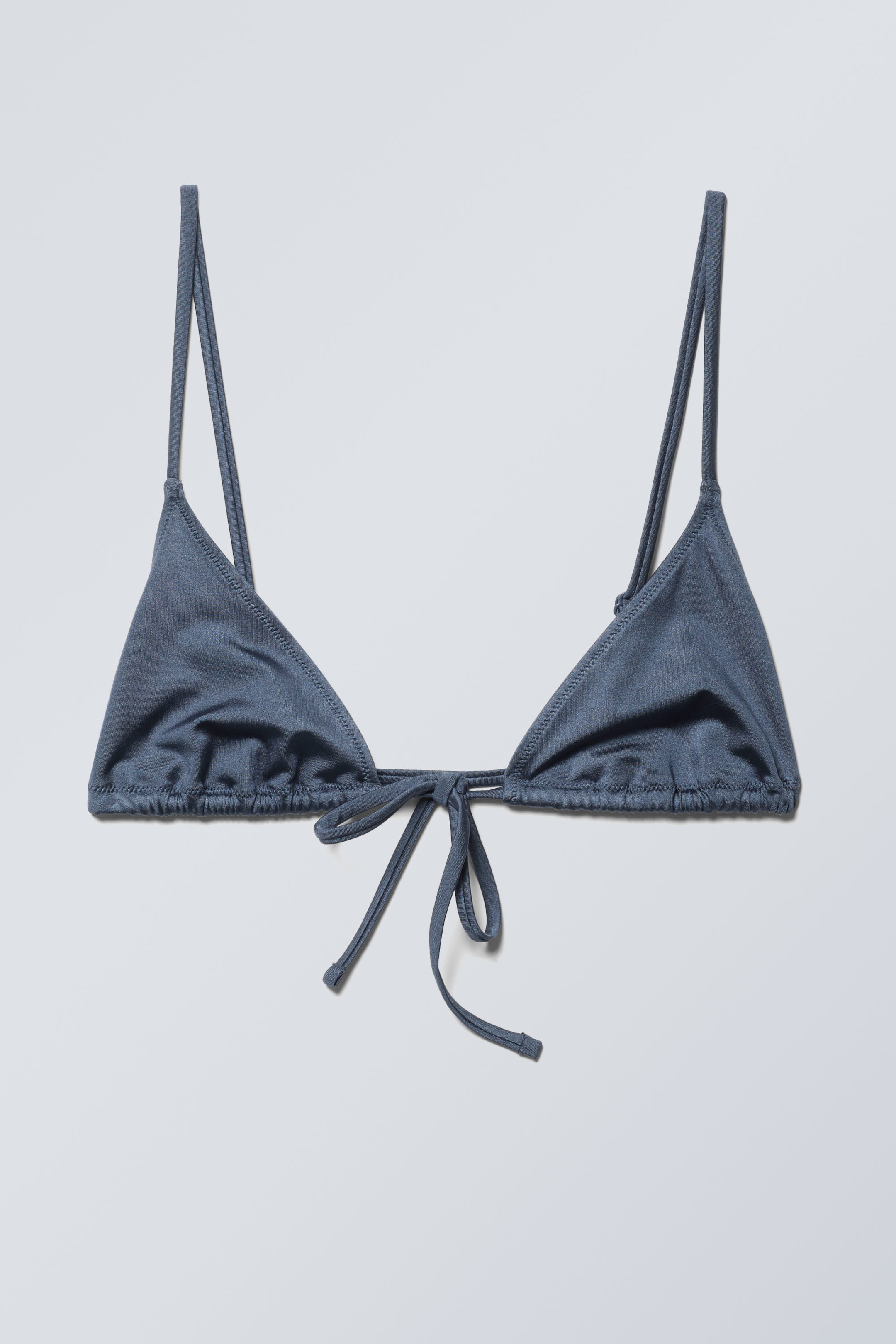 Bleu scintillant - Haut de bikini triangle - 0