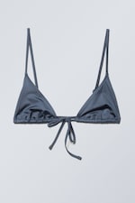 Bleu scintillant - Haut de bikini triangle - 0