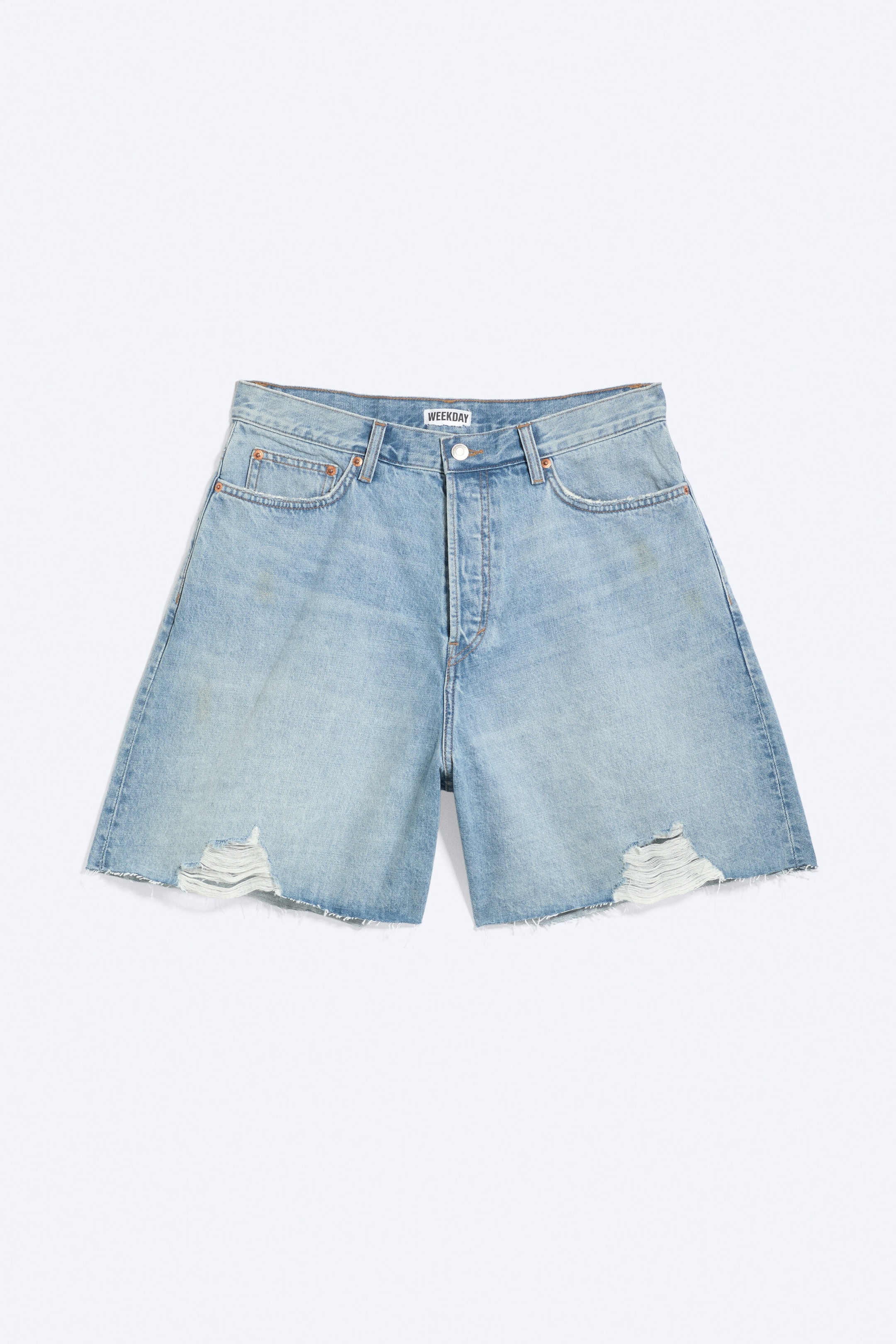 Kimberly Worn - Medium Blue - Ash Loose denim shorts - 4
