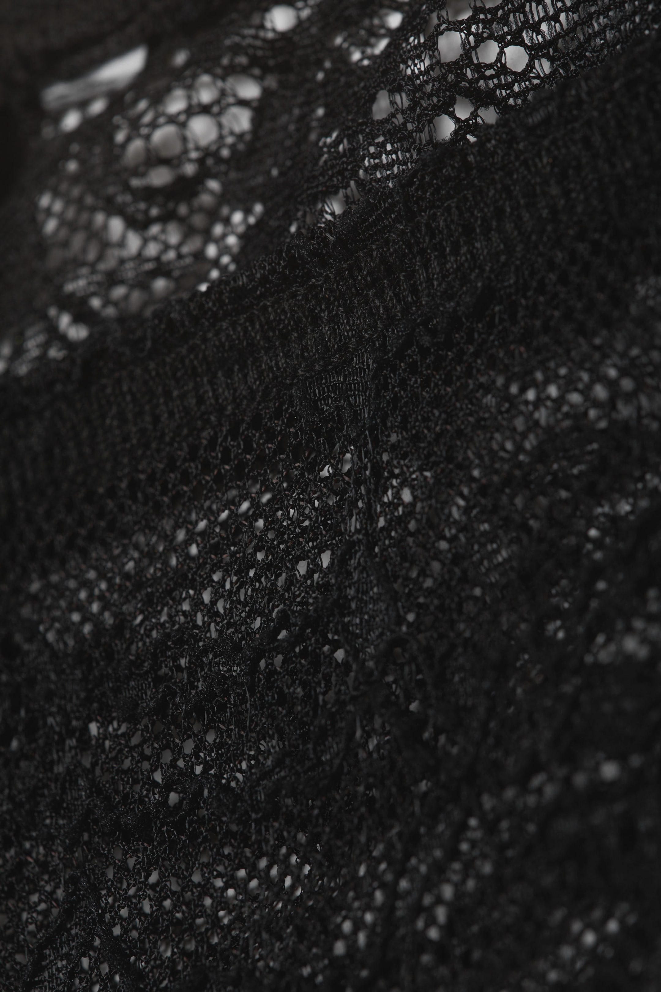 Black - Lace Capri Trousers - 1
