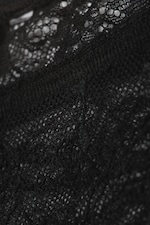 Black - Lace Capri Trousers - 1