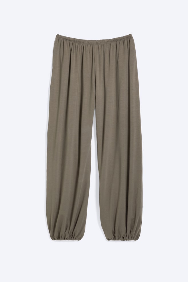 Pantalon bouffant mi-haut doux - Gris cendré/Gris chiné/Noir/Marron foncé/Blanc - 1