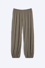 Dusty Grey - Soft Mid-Rise Balloon Trousers - 0
