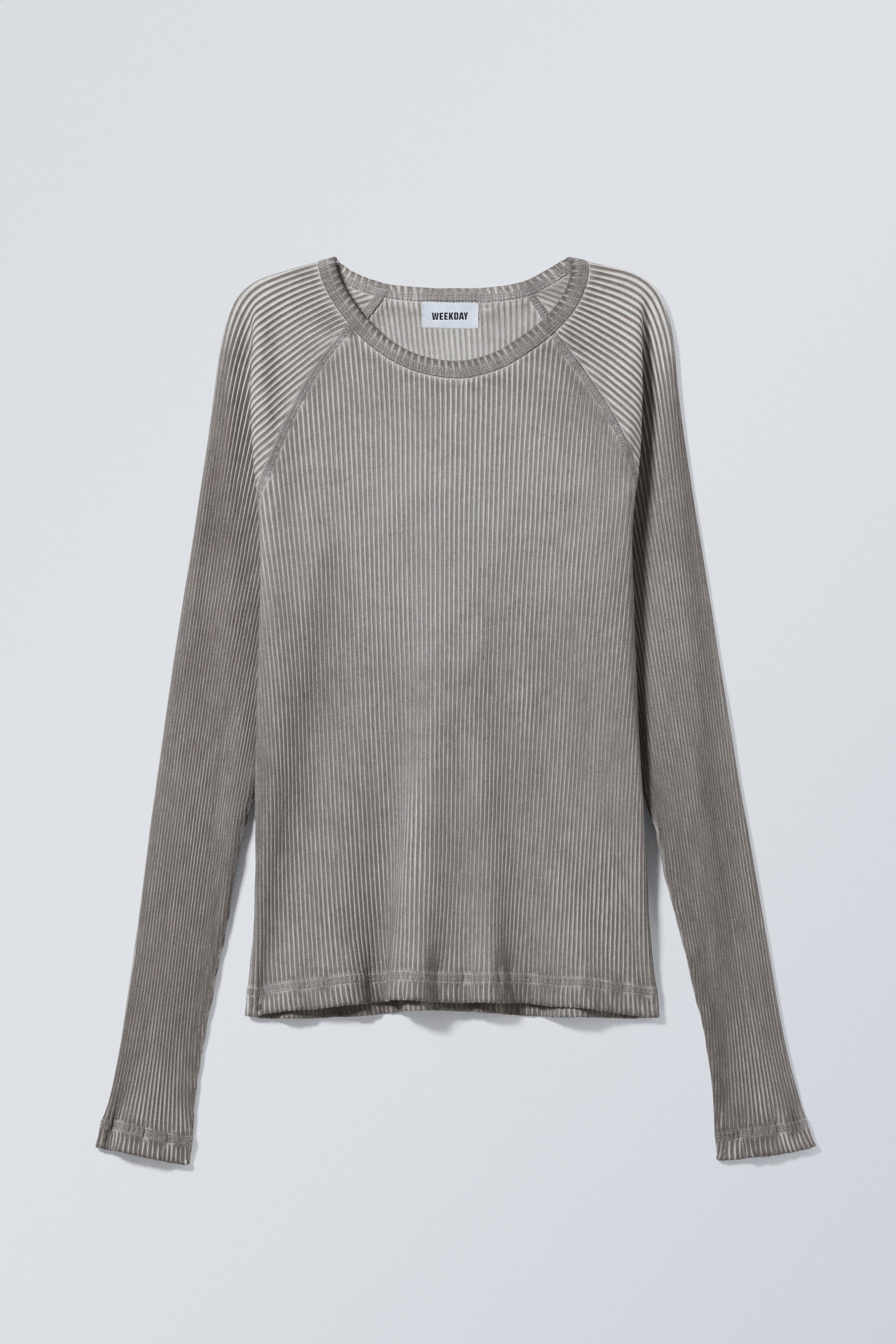 Faded Grey - Nigel Rib Long Sleeve - 0