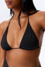 Svart - Strappy Triangel-bikinitopp - 1