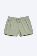 Licht vaal kakigroen - Tan structuur zwembroek - 3