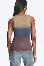 Bruin/blauw/paars ombre - Gewassen tanktop - 3