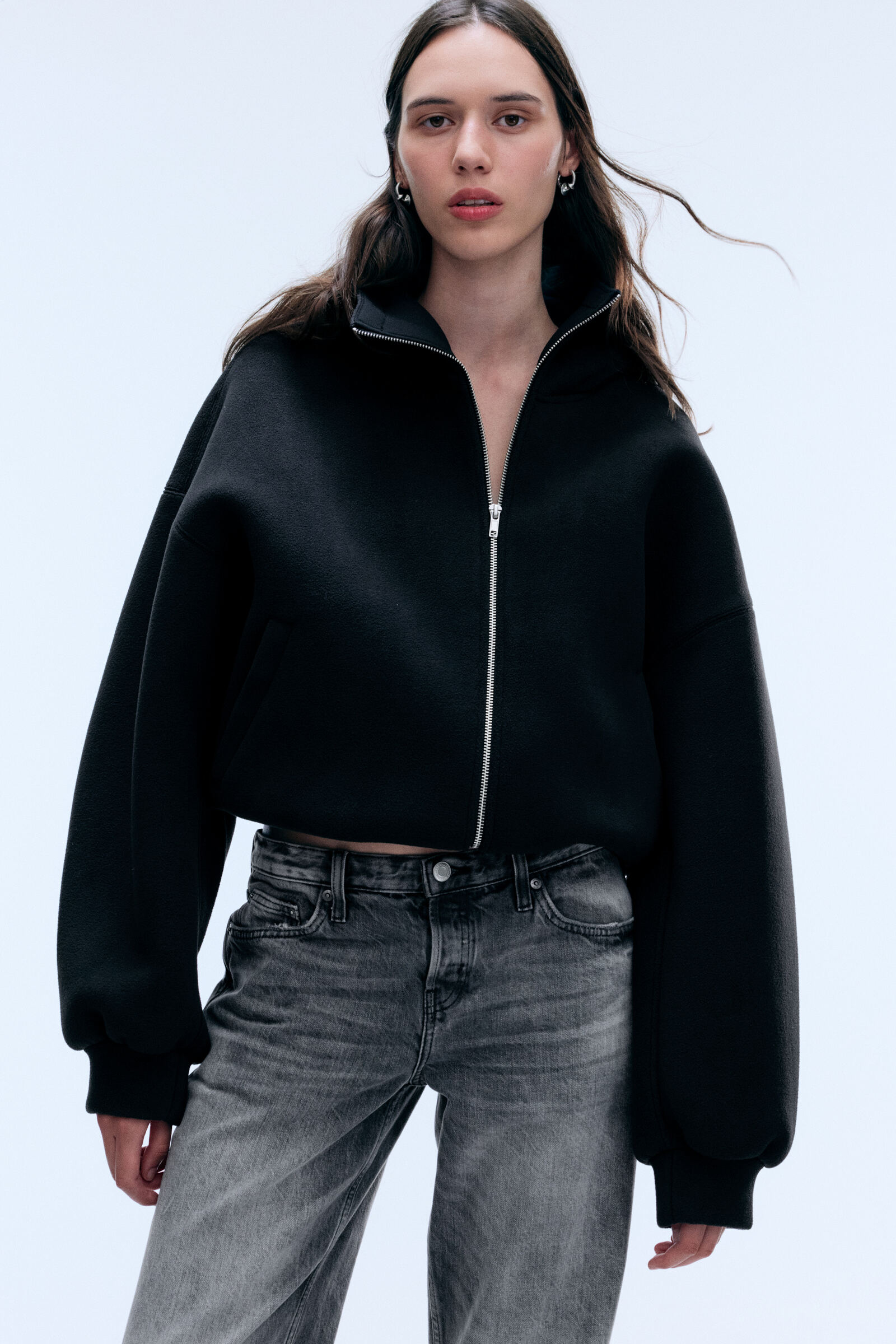 Oversized Bonded scuba hoodie