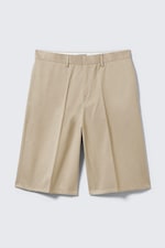 Beige - Skreddersydd dresshorts med løs passform - 0