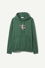 Green w pink alien - Oversized Printed Hoodie - 0