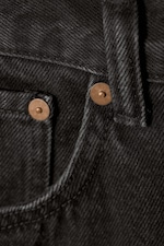 Tuned Black - Black - Astro Mid Rise Loose Baggy Leg Unisex Jeans - 8