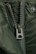 Dark Khaki Green - Oversized Recycled Down Puffer Jacket - 6