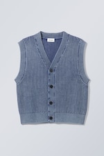 Verwaschenes Blau - Strickweste Dario - 0