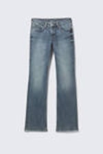 Thunder Blue - Dark Blue - Tension Mid Rise Slim Bootcut Leg Jeans - 5