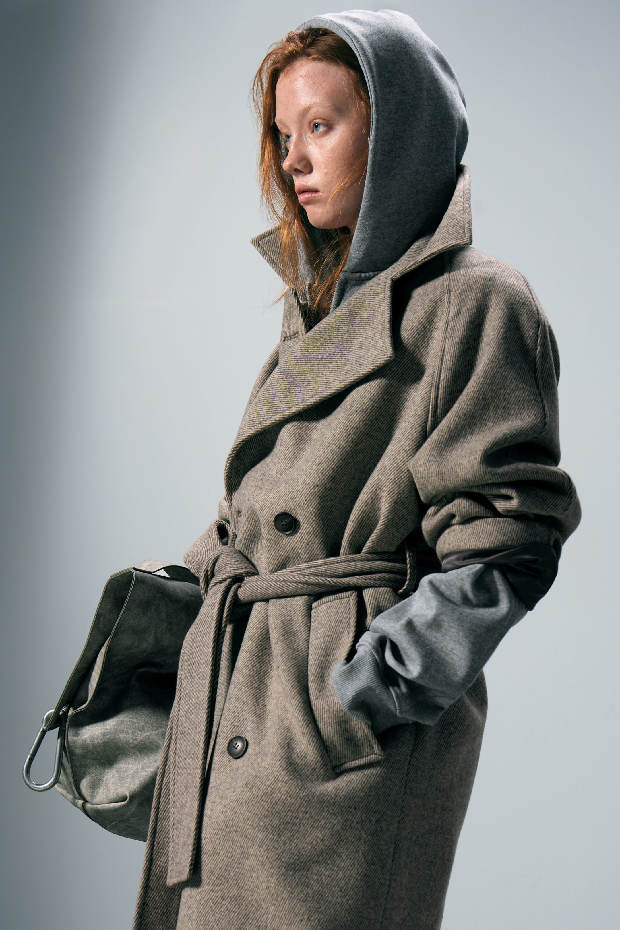 Light Beige - Kia Oversized Wool-Blend Double-Breasted Coat - 4