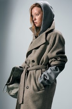 Light Beige - Kia Oversized Wool-Blend Double-Breasted Coat - 4