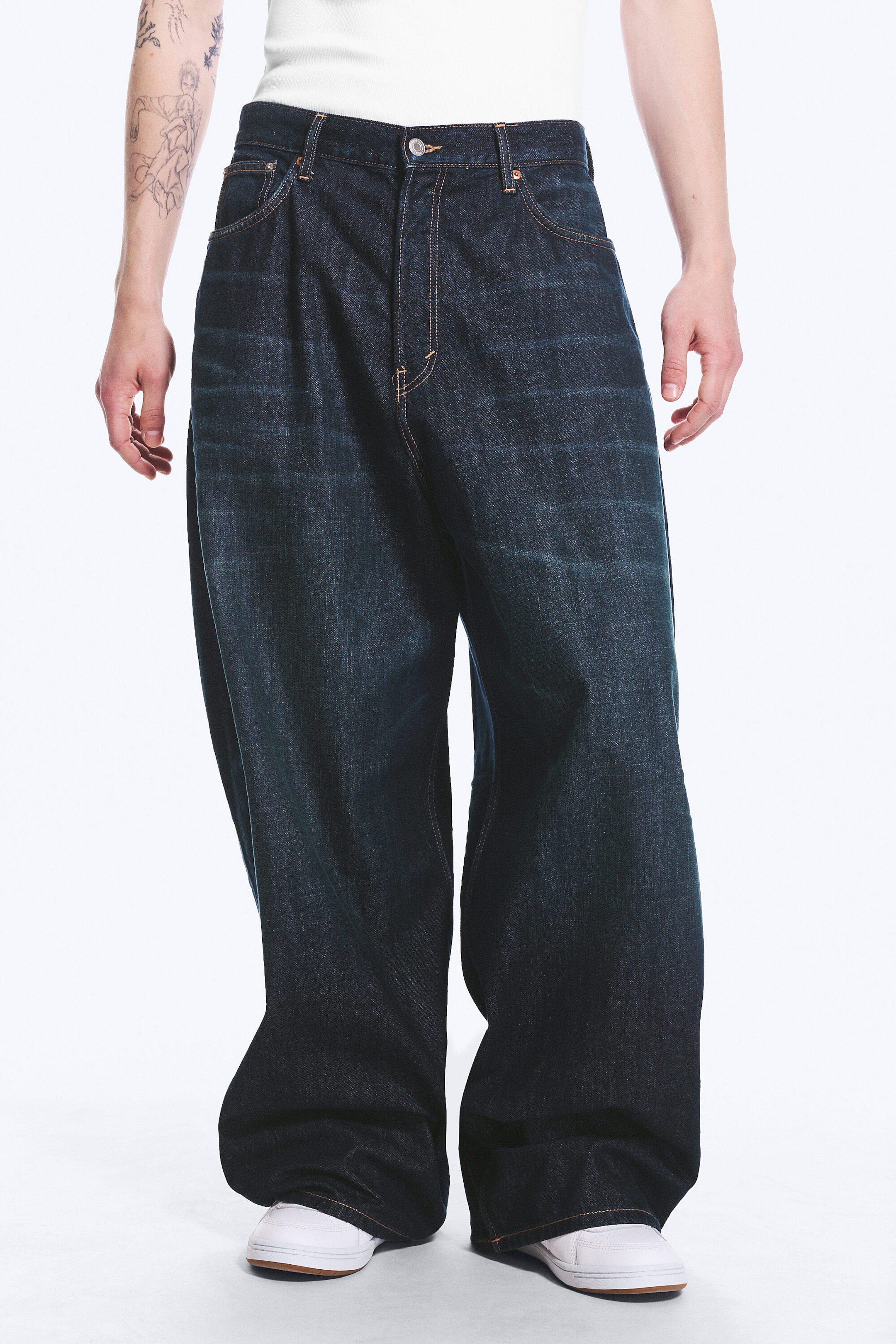 Bounty Blue - Dunkelblau - VOID LOW WAIST LOOSE BAGGY JEANS - 1