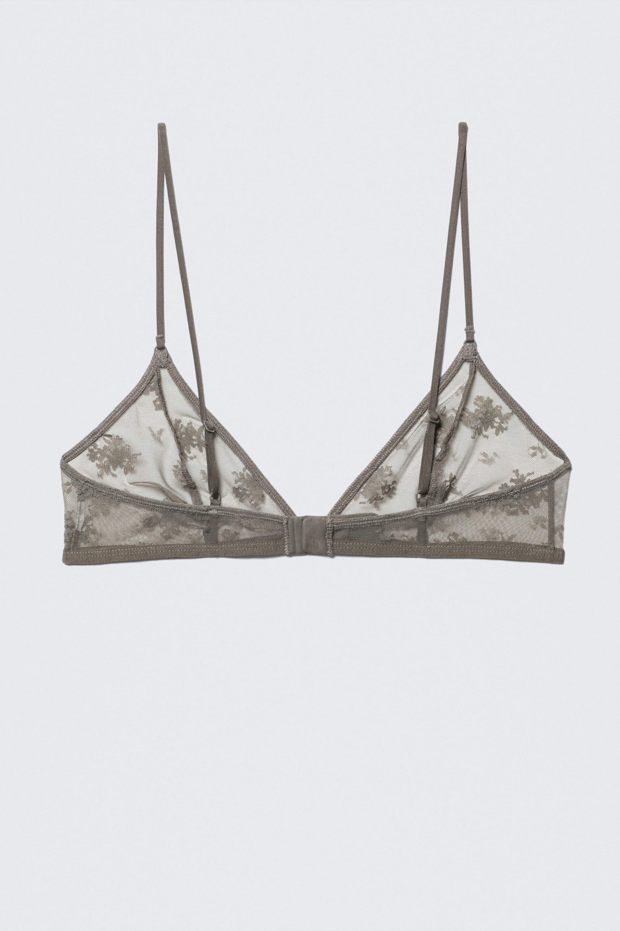 Dusty Grey - Lace Triangle Soft Bra - 4