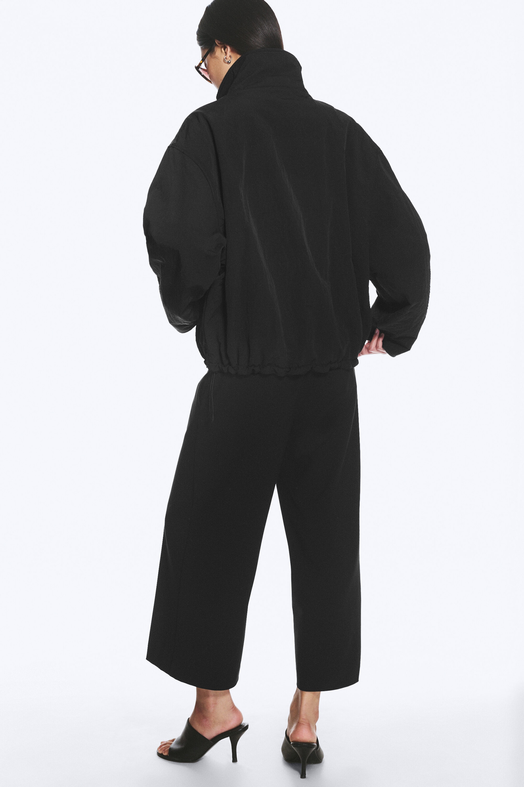 Noir - Veste nylon oversize - 4