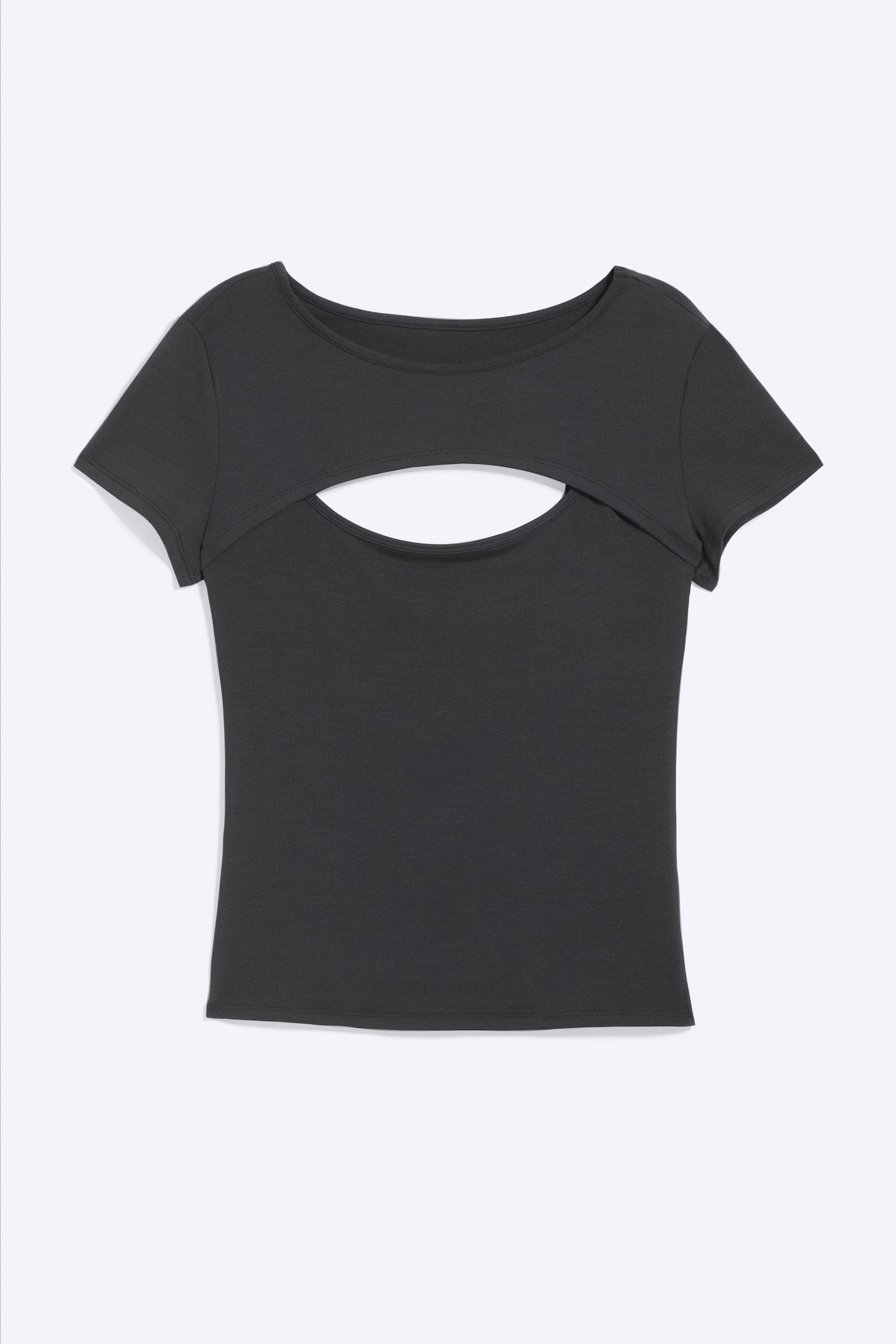 Top boléro deux pièces à superpositions - Gris foncé - 1