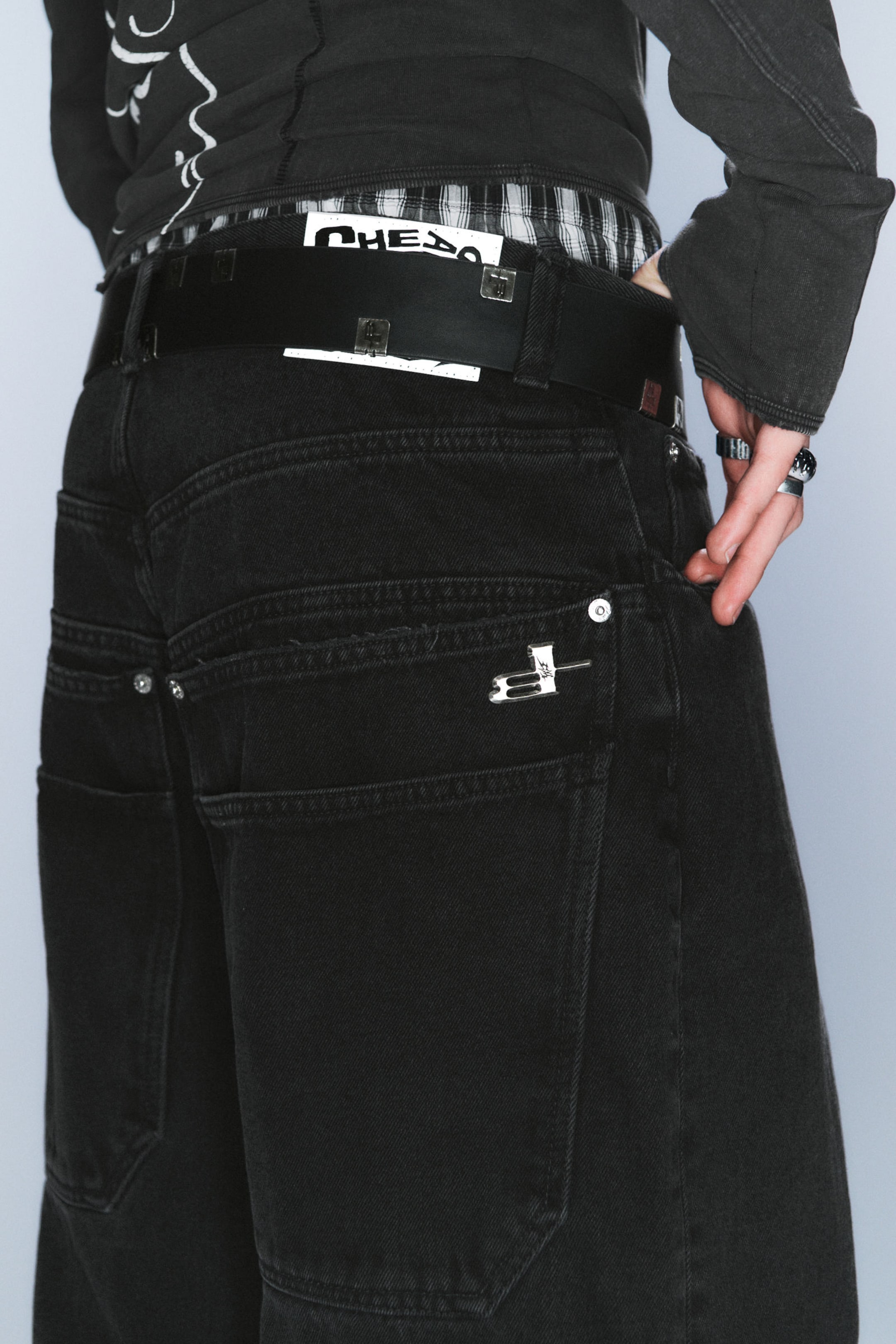 Washed Black – Zwart - CM x LB Looser Washed Black Unisex Jeans - 2