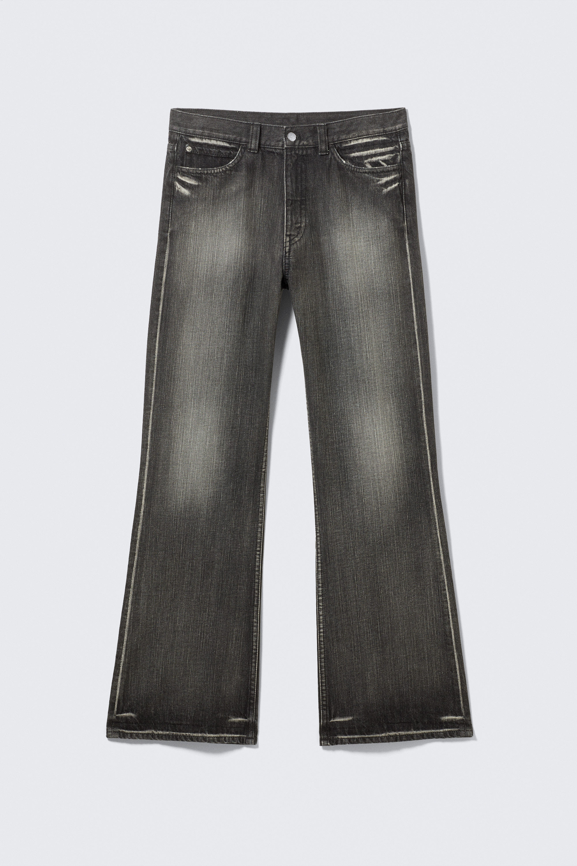 Black Moon - Washed Black - Boo Bootleg Low Waist Regular Bootcut Jeans - 0