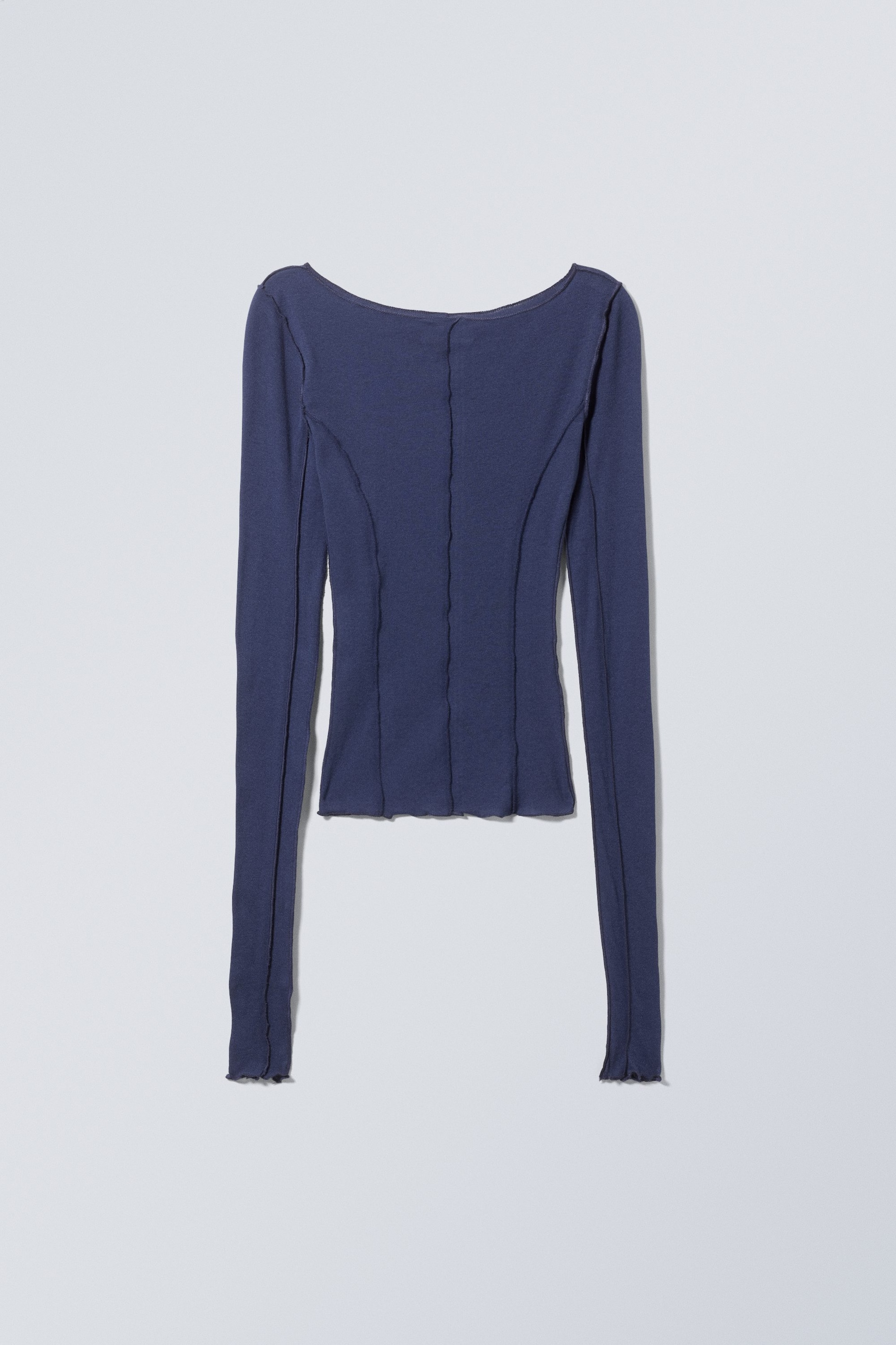 Dark blue - Turn Seam Long Sleeve - 0