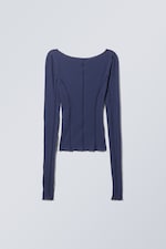 Dark blue - Turn Seam Long Sleeve - 0