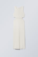 Cremeweiß - Strickkleid Space - 0