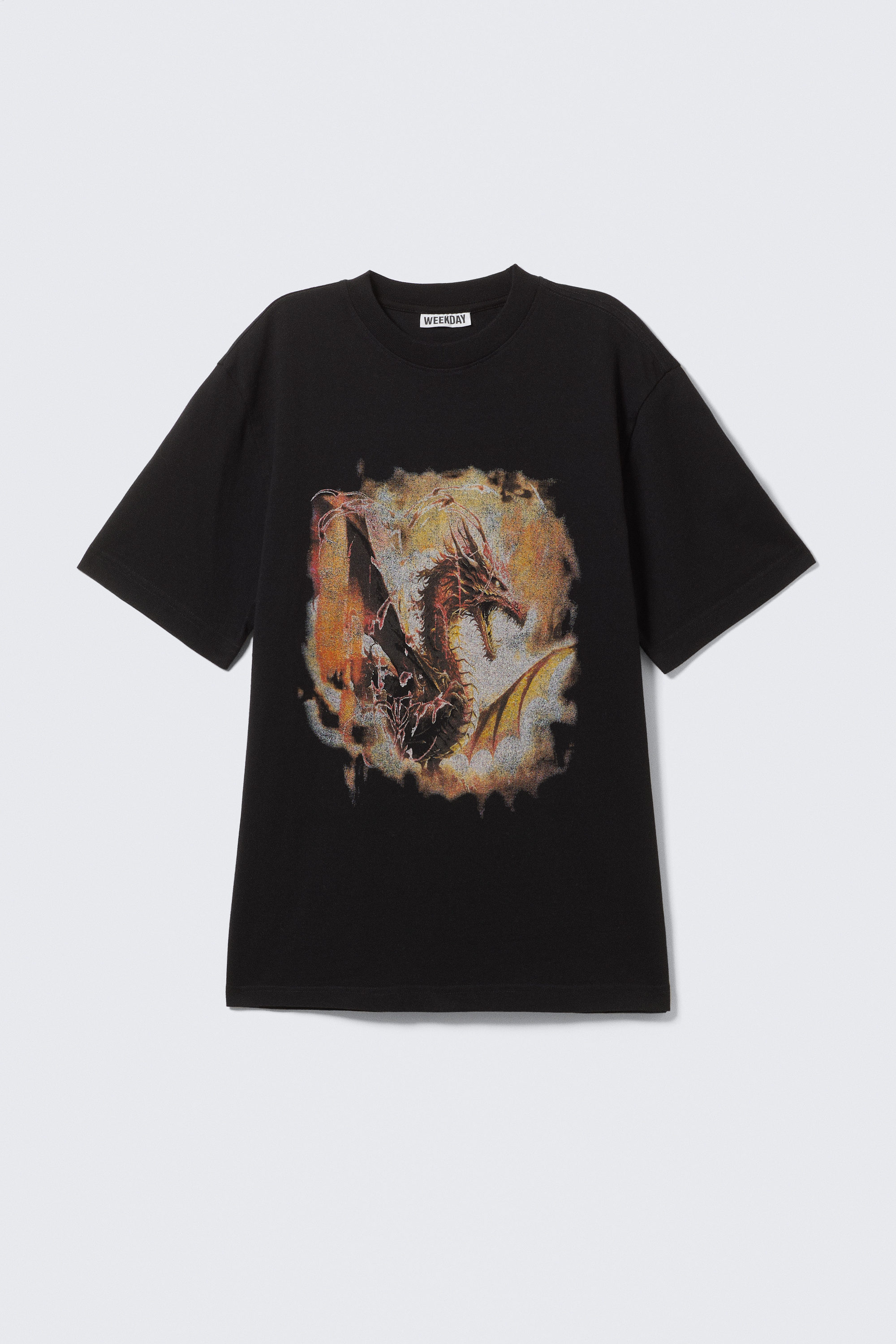 Noir - Dragon Gate - T-shirt imprimé graphique décontracté - 4