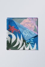 Blue - Shine Scribble Scarf - 1