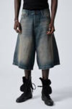 Baltic Blue - Dark Blue - Cosmos Loose Fit Denim Shorts - 1