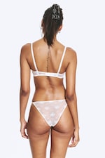 White - 2-pack Lace Tanga Briefs - 2