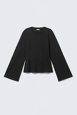 Noir - Haut ajusté à manches longues - 3
