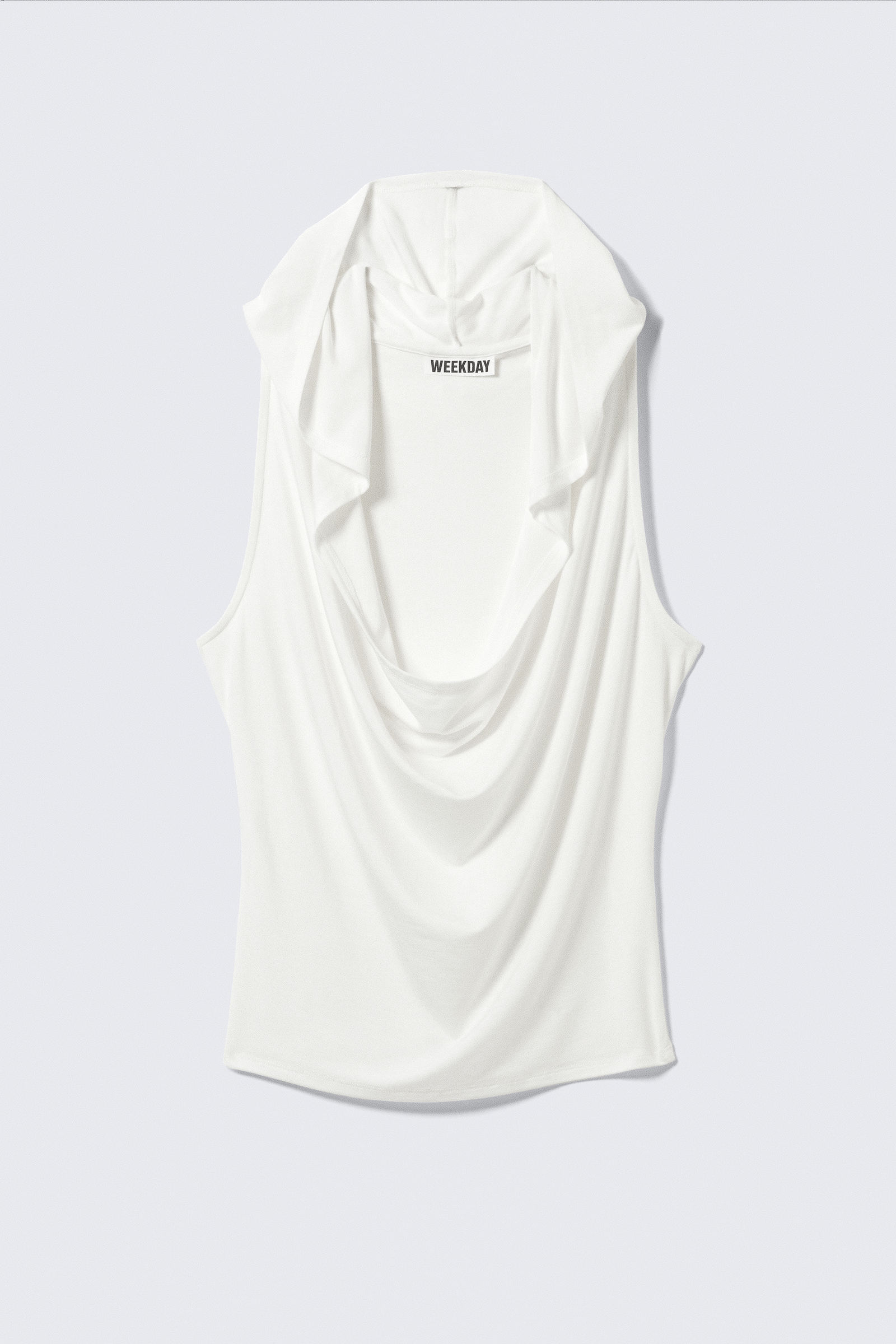 売れ筋商品|||サンクチュアリー カットソー トップス レディース Women's Draped Sleeveless Crewneck Tank White draped hooded sleeveless lyocell top - White | Weekday WW