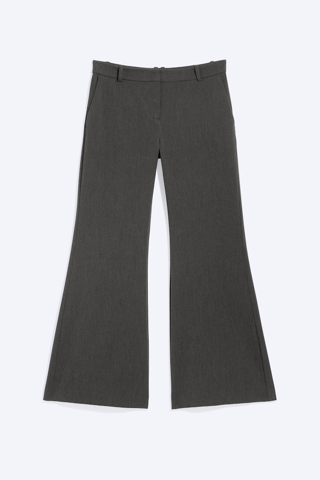 Pantalón sastre acampanado - Negro/Gris oscuro jaspeado - 1