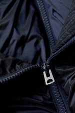 Bleu marine foncé - Doudoune courte à col montant - 7